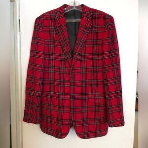 Saddlebred Red and Black Plaid Blazer